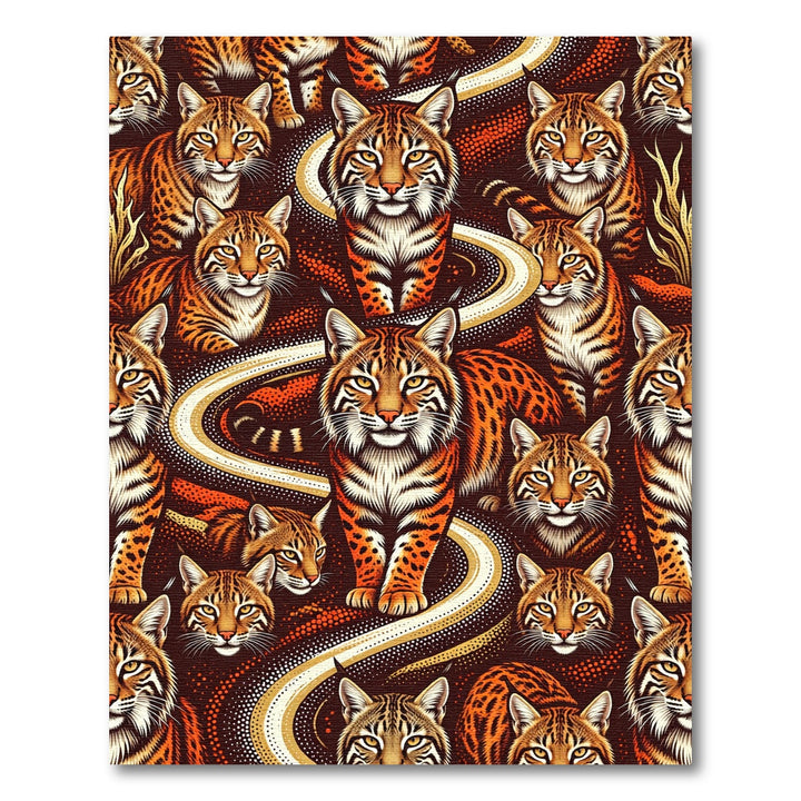 Vibrant Orange Lynx Swirl Rug