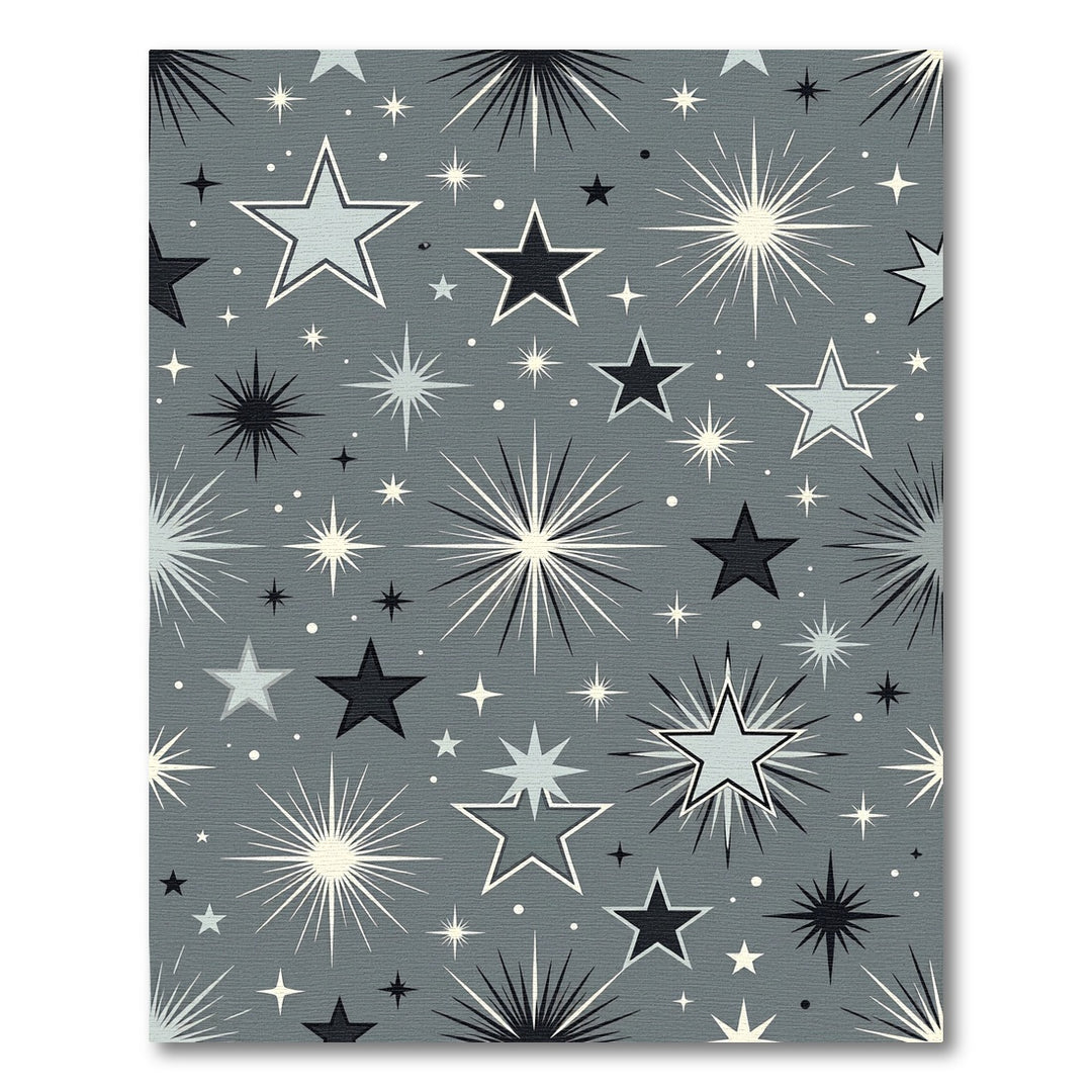 Retro Starburst Glitter Galactic Wallpaper Rug