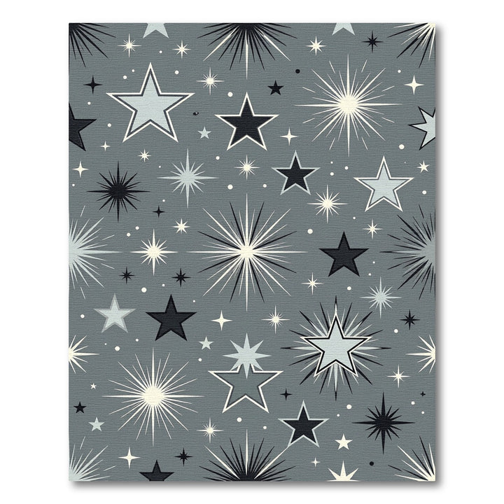 Retro Starburst Glitter Galactic Wallpaper Rug