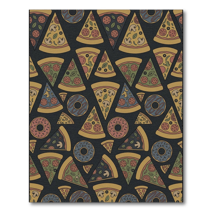 Whimsical Pizza and Donut Repeat Rug