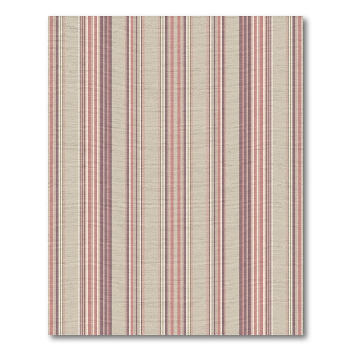 Vintage Muted Mauve Striped Rug
