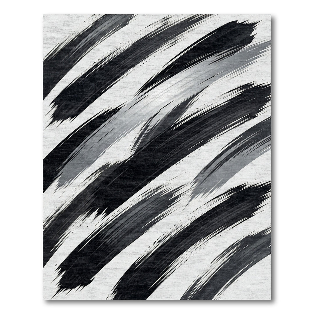 Stripped Monochrome Dynamic Strokes Rug