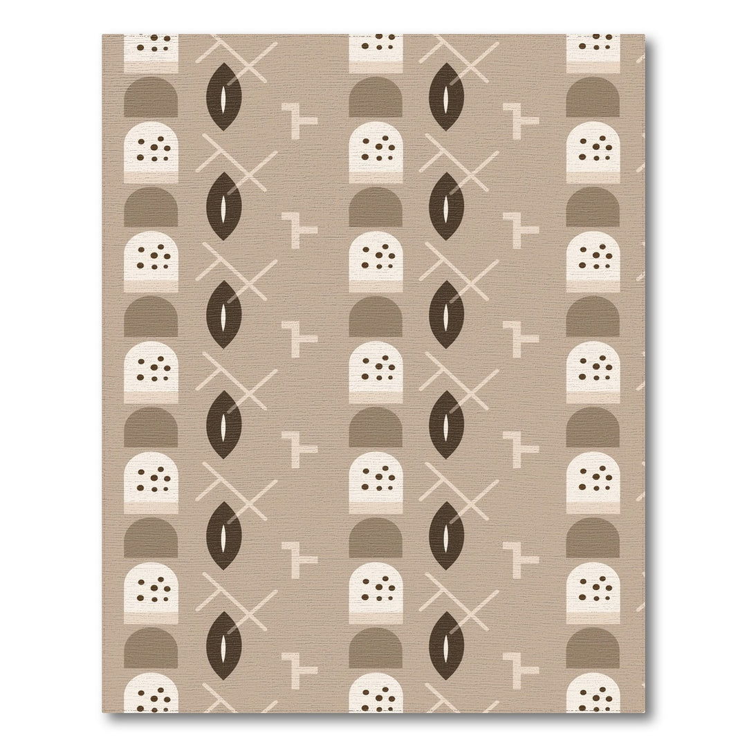 Beige Geometric Modern Area Rug
