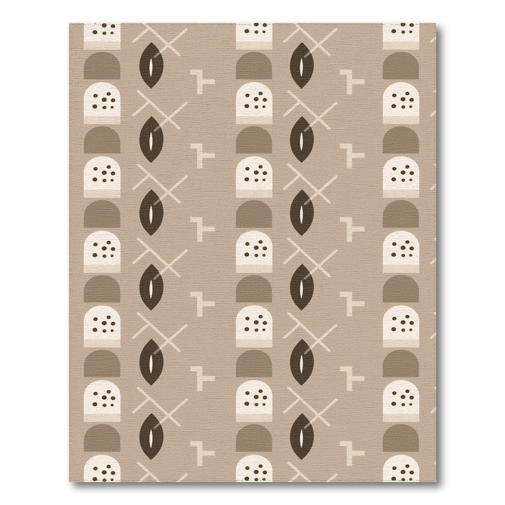 Beige Geometric Modern Area Rug