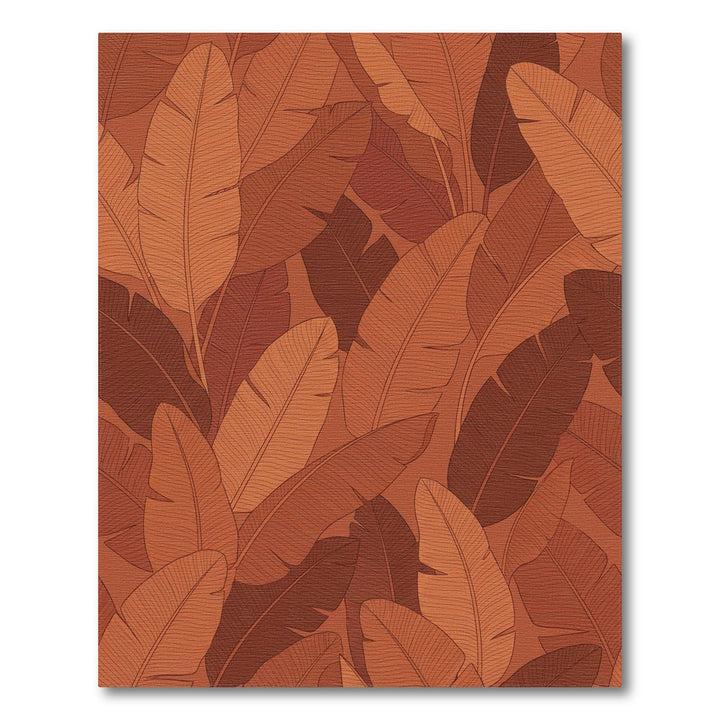 Earthy Tone Banana Leaf Jungle Rug