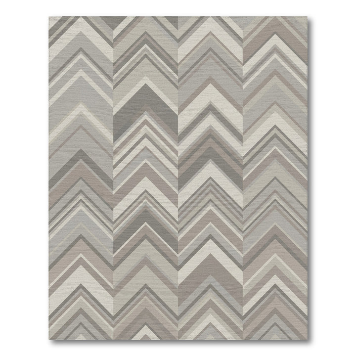 Neutral Tone Chevron Stripe Rug