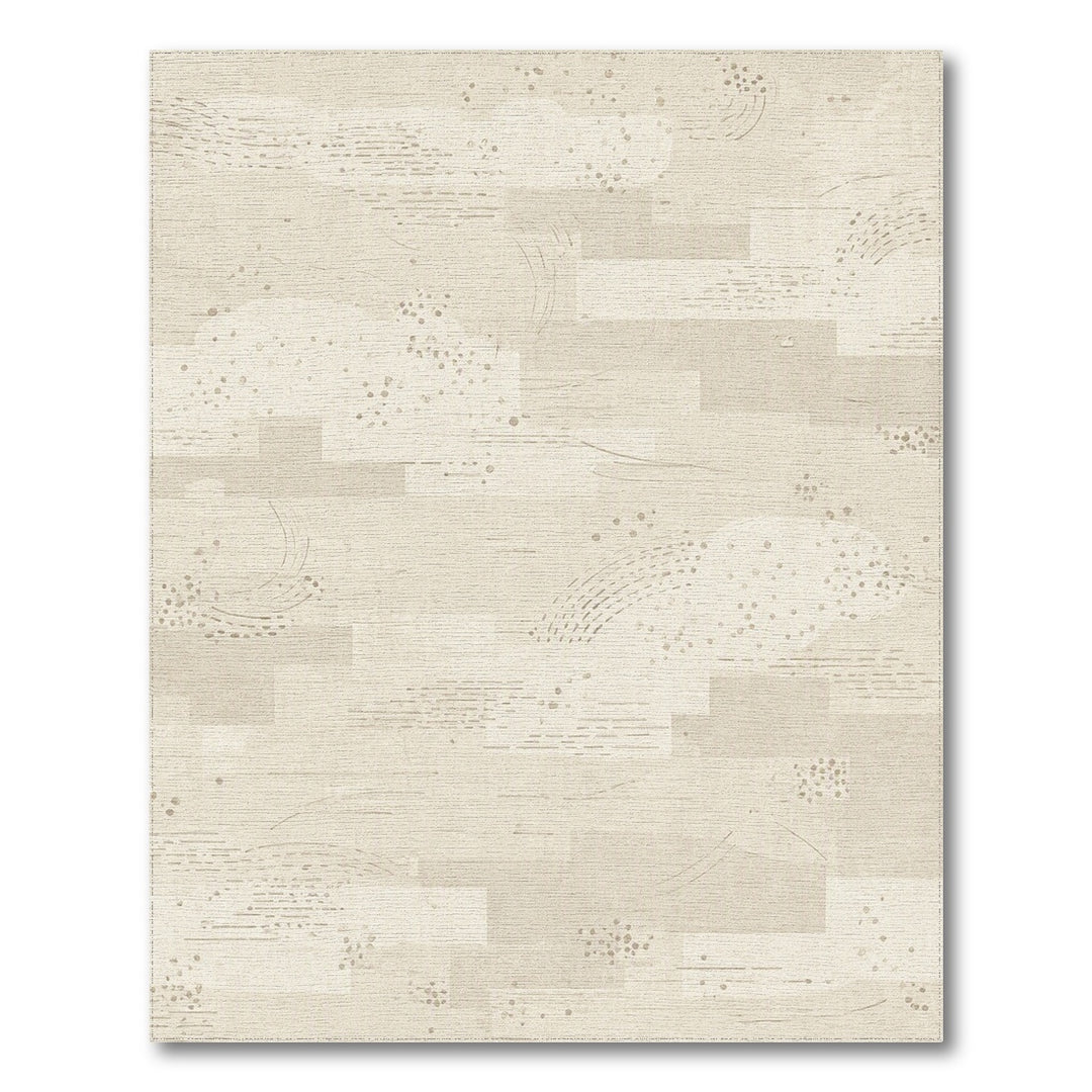 Beige Abstract Cloud Area Rug