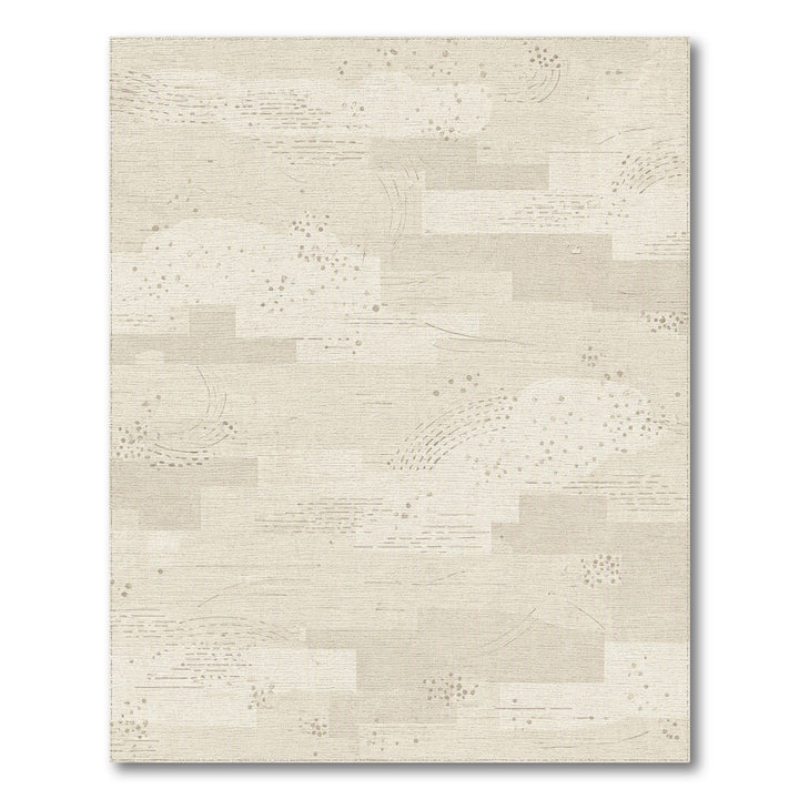 Beige Abstract Cloud Area Rug