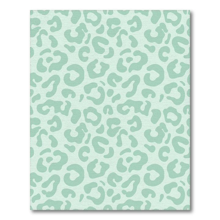Mint Green Leopard Spots Rug
