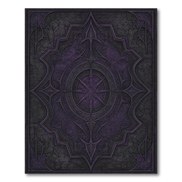 Purple Distressed Gothic Star Area Rug