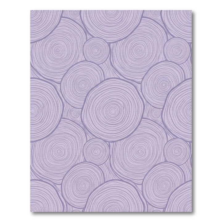 Lavender Wood Grain Circles Rug