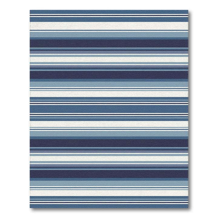 Nautical Navy Blue Striped Comfort Rug