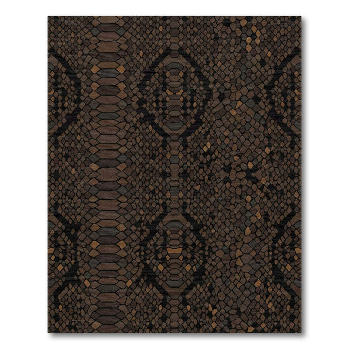Brown Tan Snake Scales Texture Rug