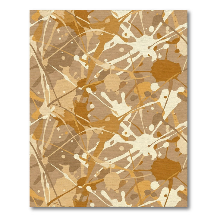 Earthy Tone Splatter Abstract Rug