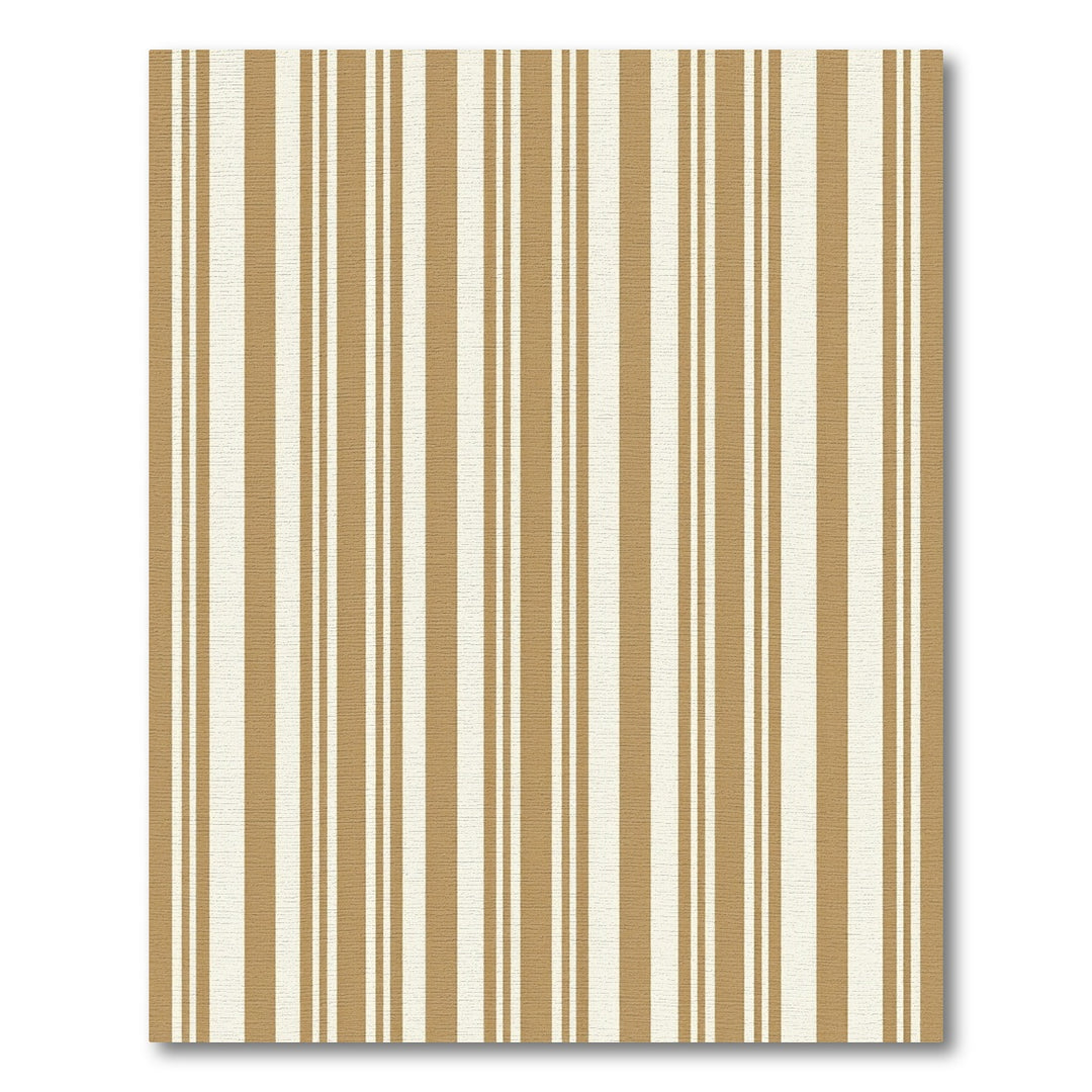 Rich Brown Cream Vertical Stripe Rug