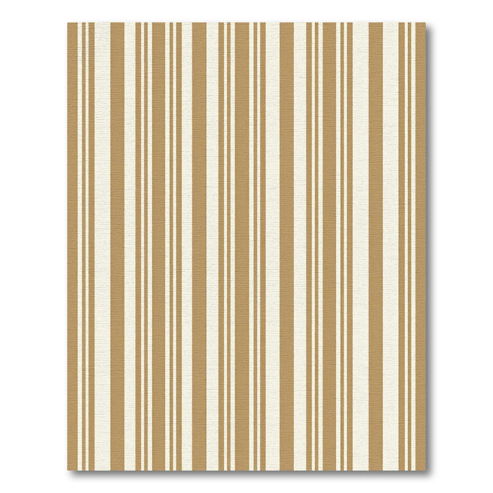 Rich Brown Cream Vertical Stripe Rug