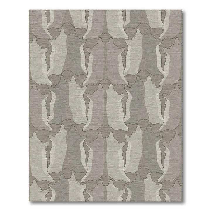 Earthy Neutral Organic Organic Forms Rug