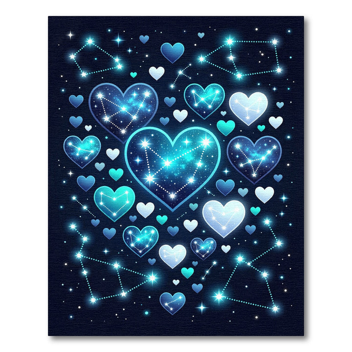 Celestial Heart Constellation Starry Rug