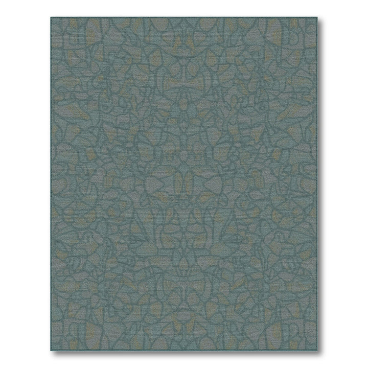 Teal Floral Vintage Area Rug