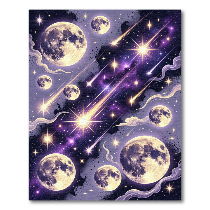 Cosmic Starry Night Moon Rug