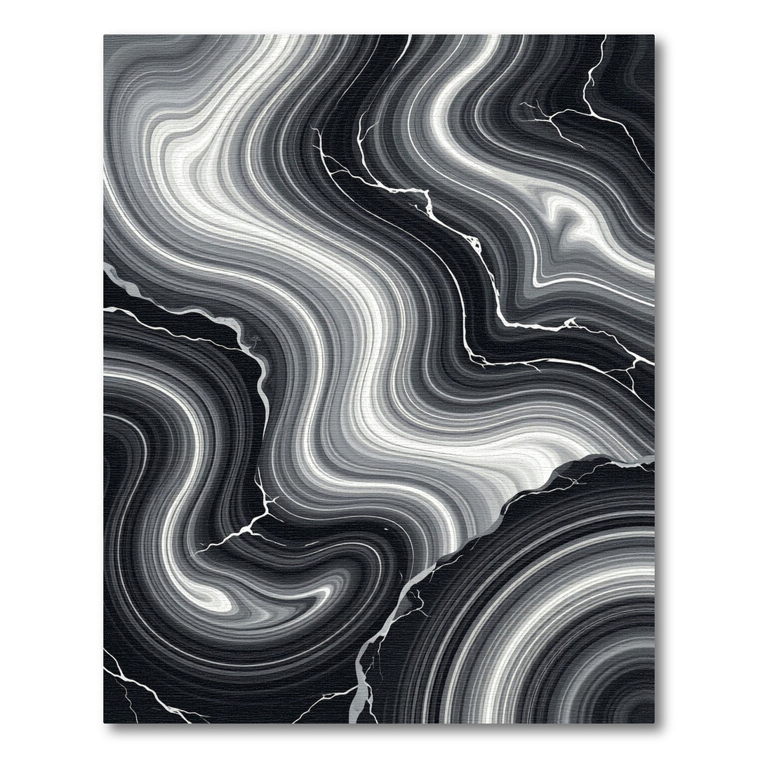 Monochromatic Swirl Agate Veins Rug