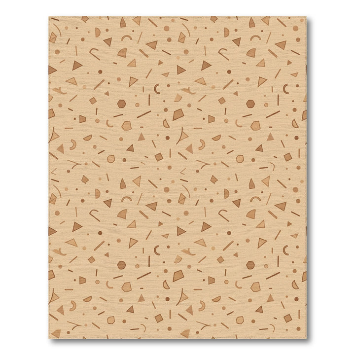 Terracotta Geometric Scatter Abstract Rug