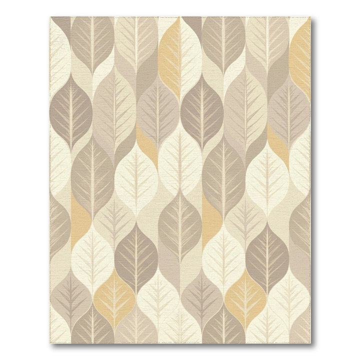 Earthy Leafy Tones Vertical Arrangement Rug