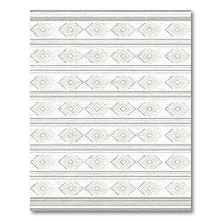 Geometric Modern Beige and Neutral Geometric Diamond Area Rug