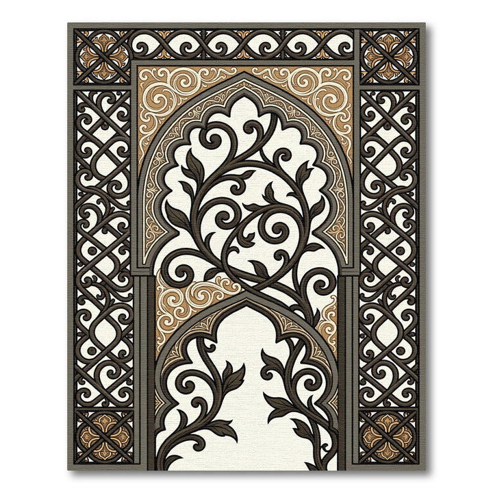 Ornate Archway Arabesque Floral Rug