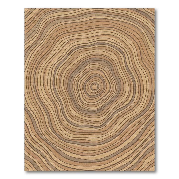 Earthy Tone Wood Grain CirclesRug Rug
