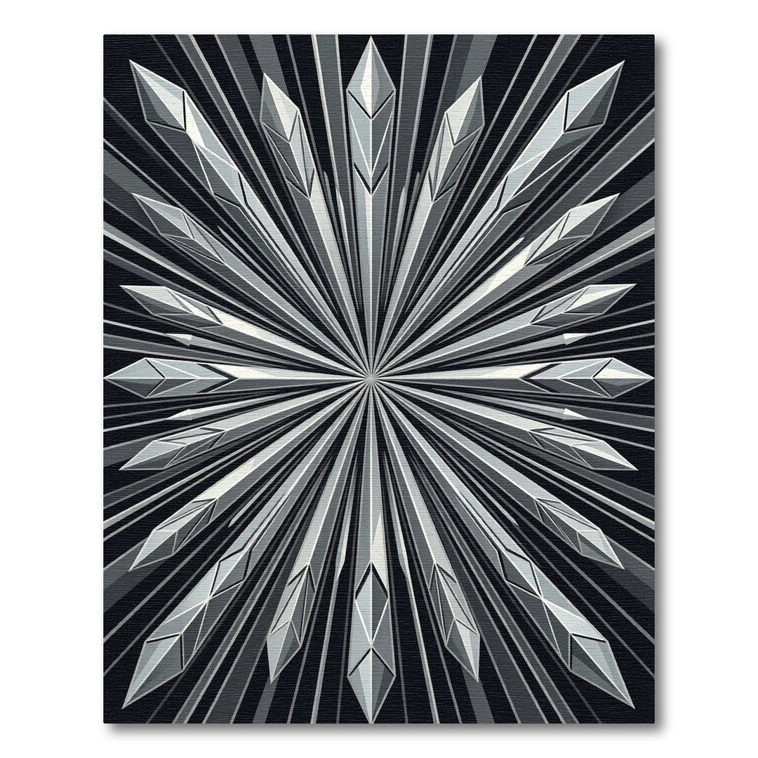 Radiant Crystal Burst Art Deco Rug