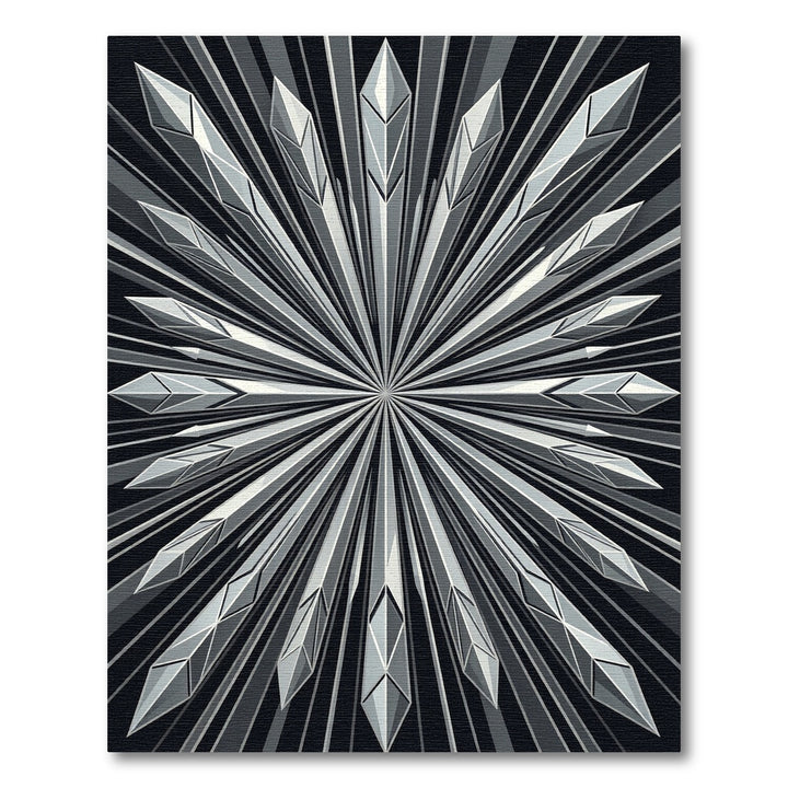 Radiant Crystal Burst Art Deco Rug