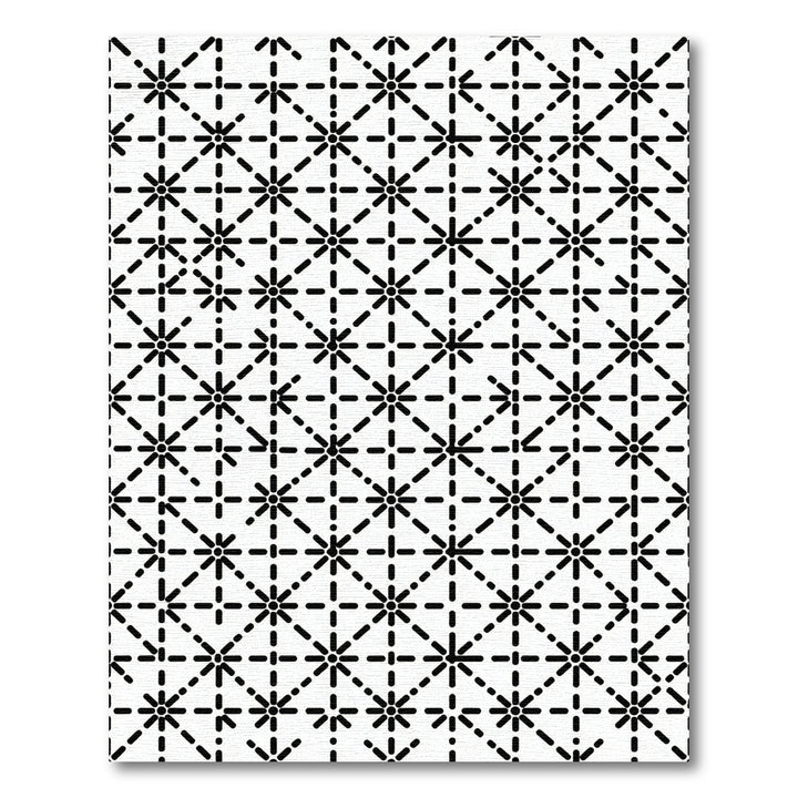 Geometric Starburst Dash Pattern Rug
