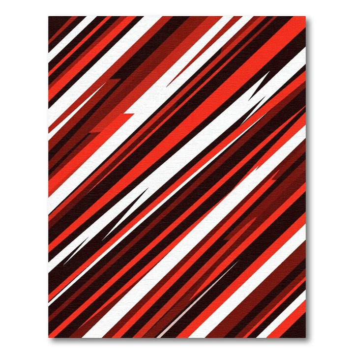 Crimson Red Diagonal Stripe Rug