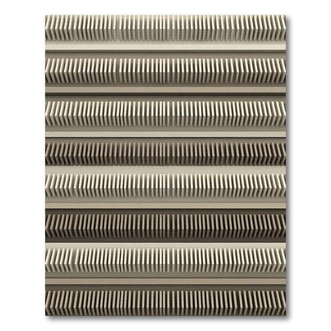 Abstract Tonal Stripes Rug