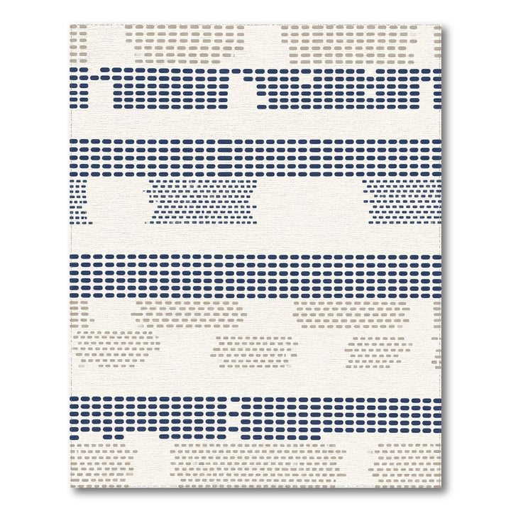 Navy Geometric Dot Area Rug