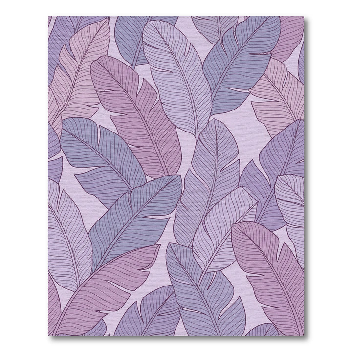 Soft Purple Feather Collage Rug