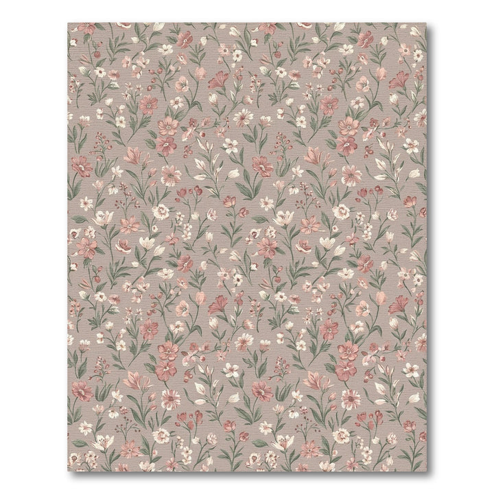 Dusty Rose Charming Wildflower Meadow Rug