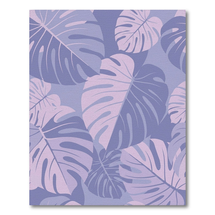 Lavender Monstera Leafy Blanket Rug