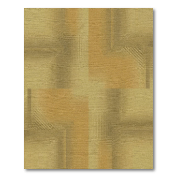 Golden Ochre Geometric Reflection Rug