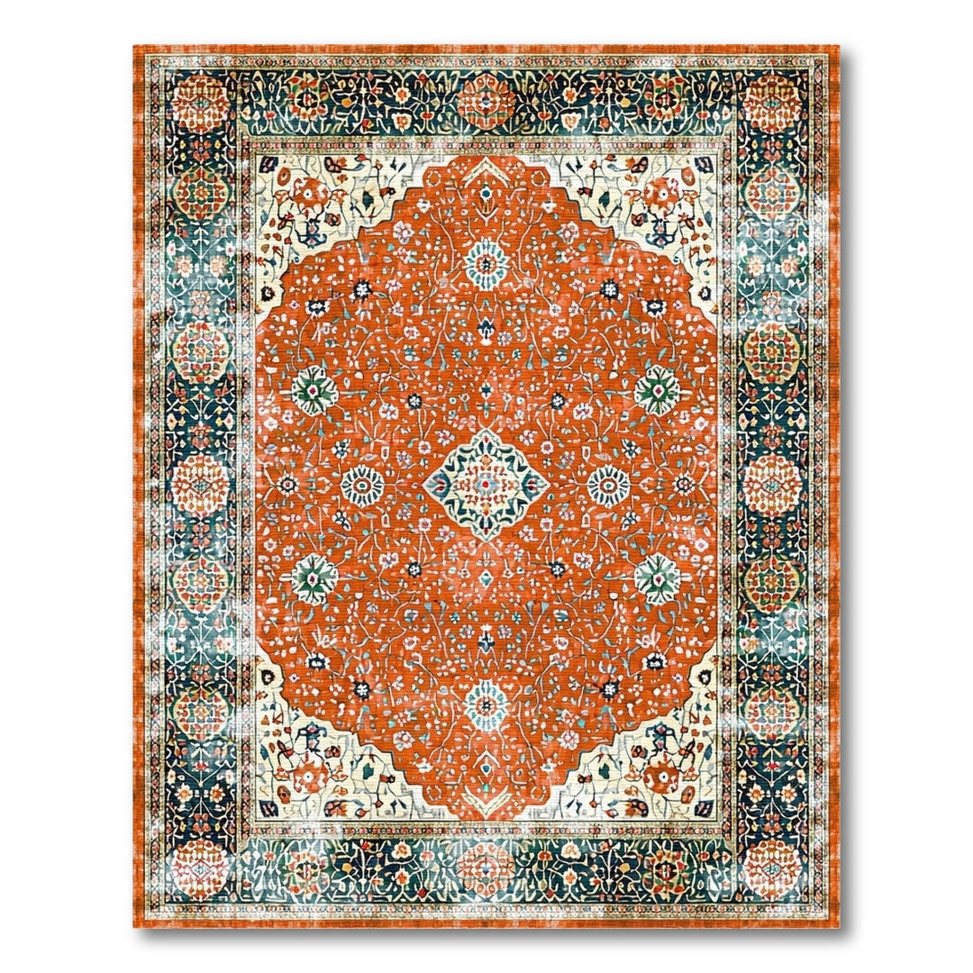 Red Persian Medallion Area Rug