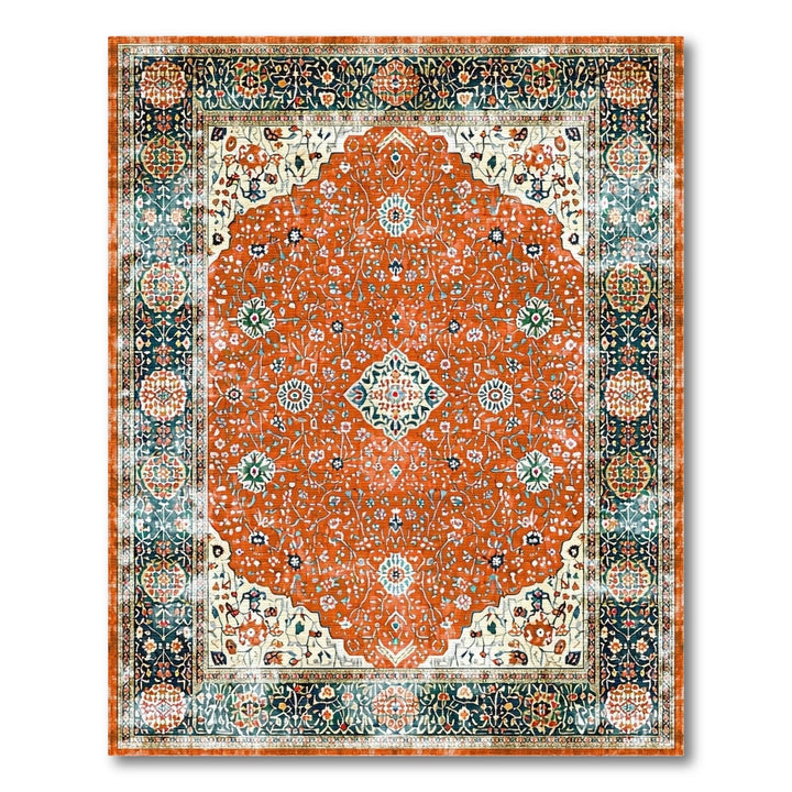 Red Persian Medallion Area Rug