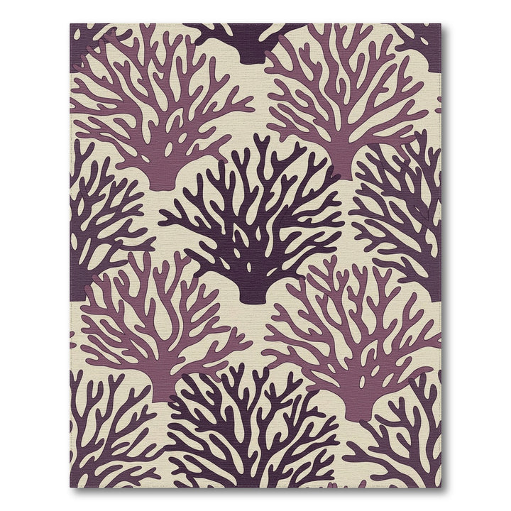 Purple Coral Branch Repeat Rug