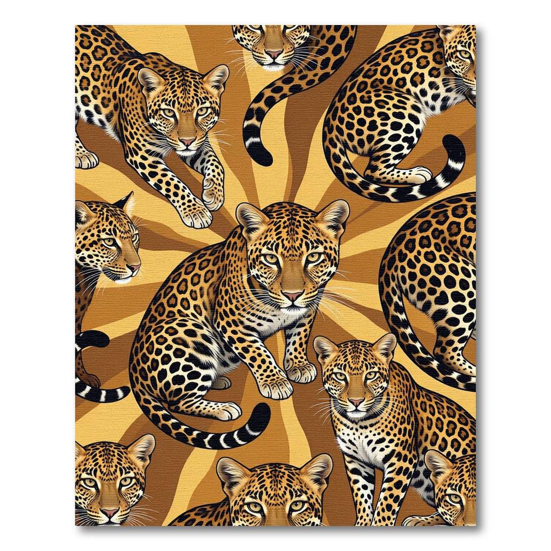 Golden Jaguar Spots Radiant Rug