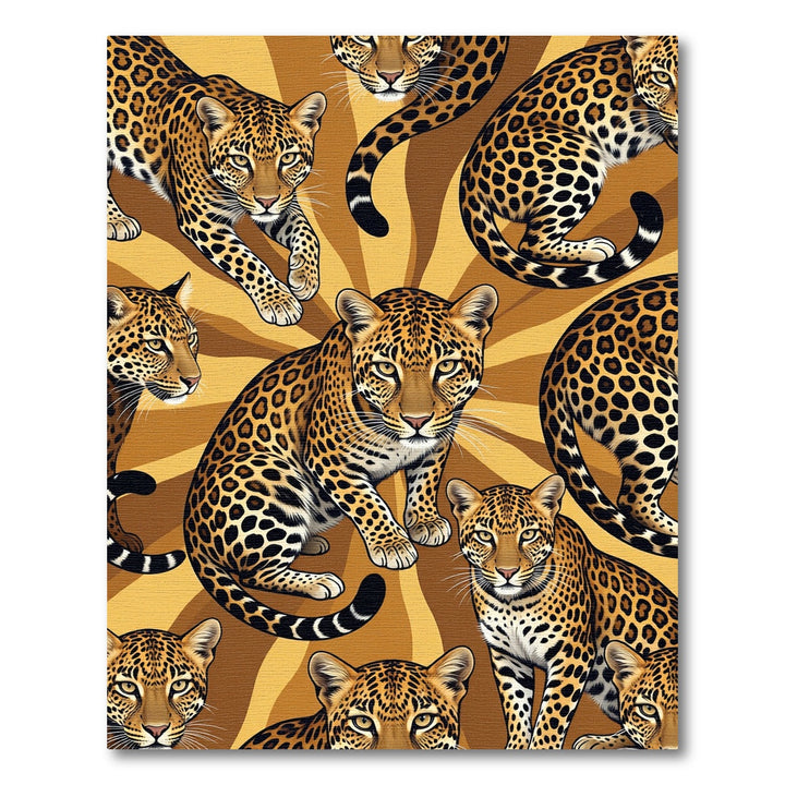 Golden Jaguar Spots Radiant Rug