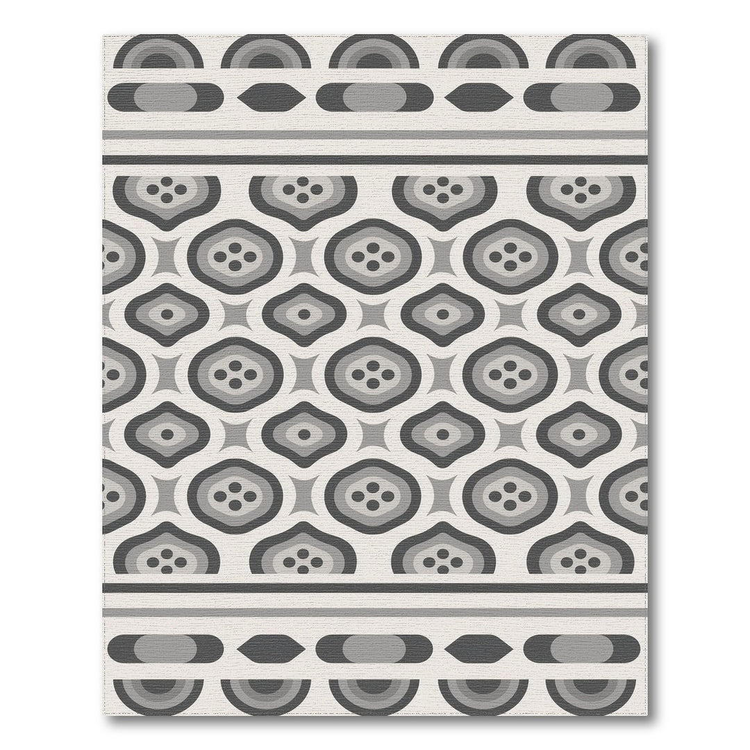 Grey Geometric Modern Area Rug