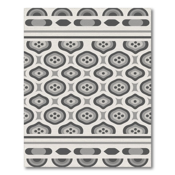 Grey Geometric Modern Area Rug