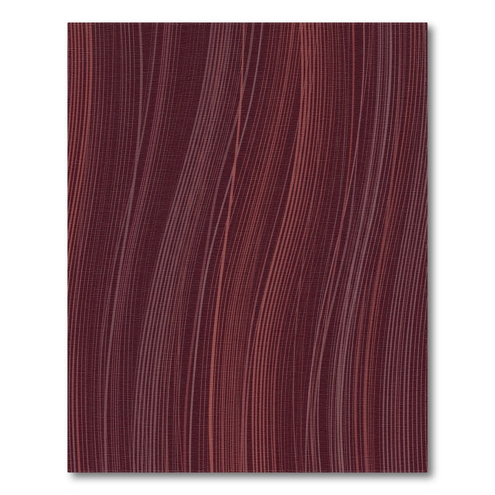 Deep Burgundy Swirling Wavy Lines Rug
