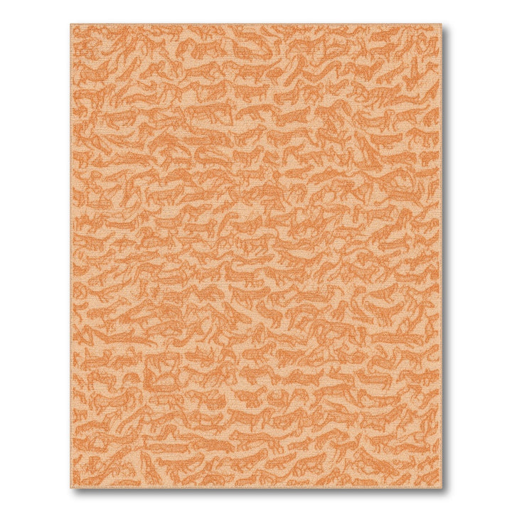 Orange Animal Silhouette Area Rug