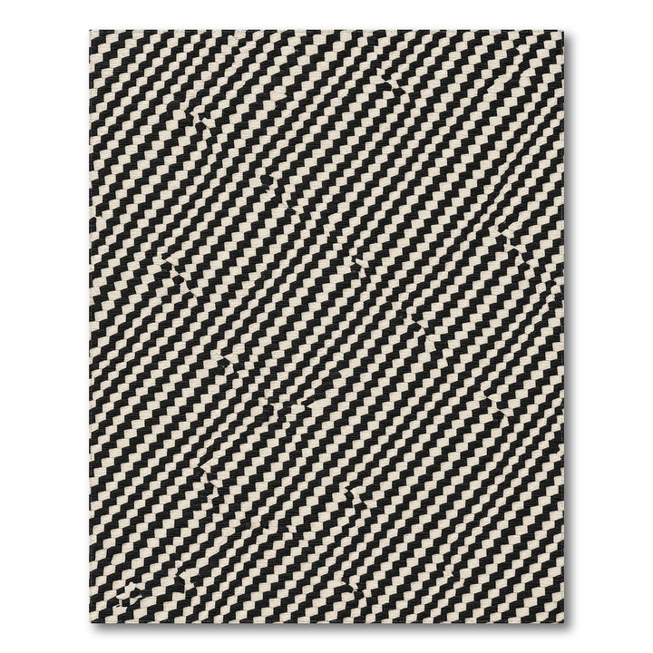 Checkered Geometric Modern Black White Checkered Geometric Area Rug